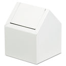 HOSPECO® wholesale. Double Entry, Swing Top Floor Receptacle, Metal, White. HSD Wholesale: Janitorial Supplies, Breakroom Supplies, Office Supplies.