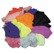 HOSPECO® wholesale. New Colored Knit Polo T-shirt Rags, Assorted Colors, 10 Pounds-bag. HSD Wholesale: Janitorial Supplies, Breakroom Supplies, Office Supplies.