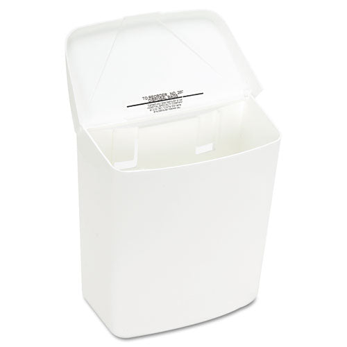 HOSPECO® wholesale. Wall Mount Sanitary Napkin Receptacle-abs, Ppc Plastic, 1 Gal, White. HSD Wholesale: Janitorial Supplies, Breakroom Supplies, Office Supplies.