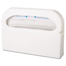 Load image into Gallery viewer, HOSPECO® wholesale. Health Gards Toilet Seat Cover Dispenser, Half-fold, 16 X 3.25 X 11.5, White, 2-box. HSD Wholesale: Janitorial Supplies, Breakroom Supplies, Office Supplies.