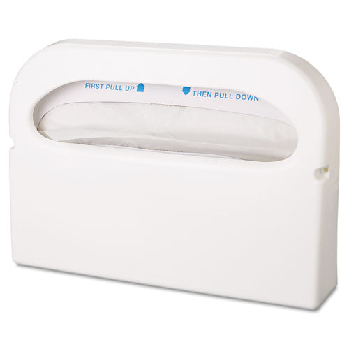 HOSPECO® wholesale. Health Gards Toilet Seat Cover Dispenser, Half-fold, 16 X 3.25 X 11.5, White, 2-box. HSD Wholesale: Janitorial Supplies, Breakroom Supplies, Office Supplies.