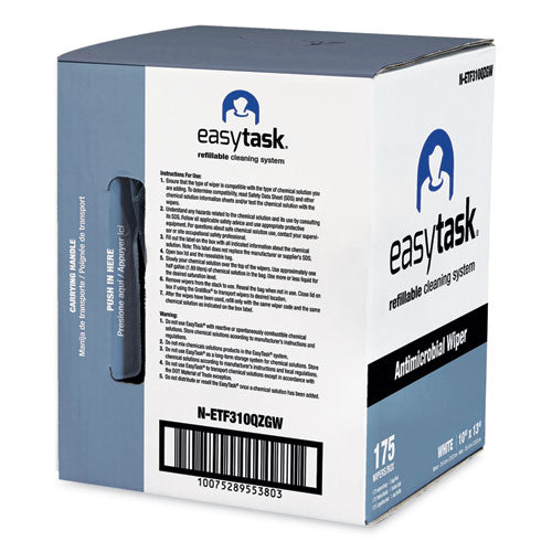 HOSPECO® wholesale. Easy Task F310 Wiper, Quarterfold, 10 X 13, Zipper Bag, 175-bag. HSD Wholesale: Janitorial Supplies, Breakroom Supplies, Office Supplies.