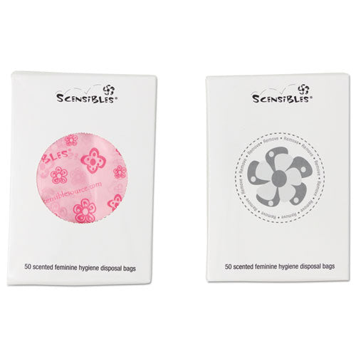 HOSPECO® wholesale. Scensibles Personal Disposal Bags, 3.38" X 9.75", Pink, 1,200-carton. HSD Wholesale: Janitorial Supplies, Breakroom Supplies, Office Supplies.