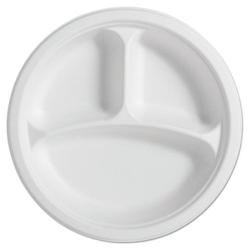 Chinet® wholesale. Paperpro Naturals Fiber Round Plates, 3-comp, 10 1-4", Natural, 125-pk, 4 Pk-ct. HSD Wholesale: Janitorial Supplies, Breakroom Supplies, Office Supplies.