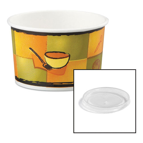 Chinet® wholesale. Streetside Paper Food Container With Plastic Lid, Streetside Design, 8-10 Oz, 250-carton. HSD Wholesale: Janitorial Supplies, Breakroom Supplies, Office Supplies.