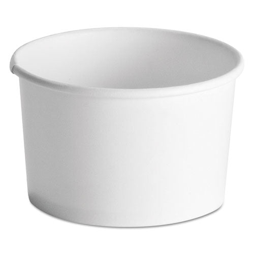 Chinet® wholesale. Squat Paper Food Container, Streetside Design, 8-10 Oz, White, 50-pack, 20-carton. HSD Wholesale: Janitorial Supplies, Breakroom Supplies, Office Supplies.