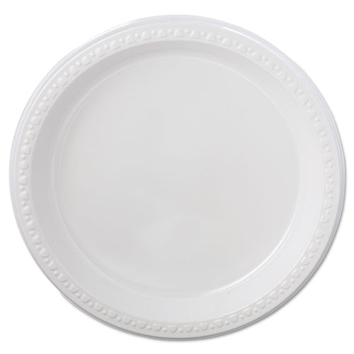 Chinet® wholesale. Heavyweight Plastic Plates, 9" Diameter, White, 125-pack, 4 Packs-ct. HSD Wholesale: Janitorial Supplies, Breakroom Supplies, Office Supplies.