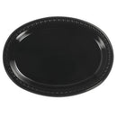Chinet® wholesale. Heavyweight Plastic Platters, 8 X 11, Black, 125-bag, 4 Bag-carton. HSD Wholesale: Janitorial Supplies, Breakroom Supplies, Office Supplies.