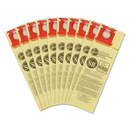 Hoover® Commercial wholesale. Disposable Vacuum Bags, Allergen Sb, 10-pack. HSD Wholesale: Janitorial Supplies, Breakroom Supplies, Office Supplies.