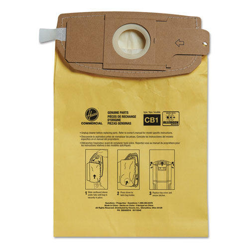 Hoover® Commercial wholesale. Disposable Vacuum Bags, Allergen C1, 10-pack. HSD Wholesale: Janitorial Supplies, Breakroom Supplies, Office Supplies.