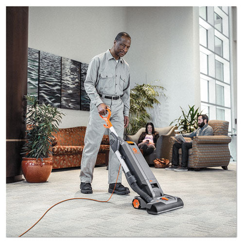 Hoover® Commercial wholesale. Hushtone Vacuum Cleaner With Intellibelt, 15", Orange-gray. HSD Wholesale: Janitorial Supplies, Breakroom Supplies, Office Supplies.