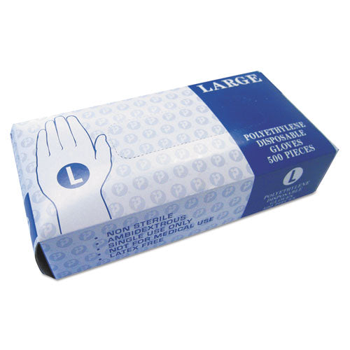 Inteplast Group wholesale. INTEPLAST Embossed Polyethylene Disposable Gloves, Large, Powder-free, Clear, 500-box, 4 Boxes-carton. HSD Wholesale: Janitorial Supplies, Breakroom Supplies, Office Supplies.