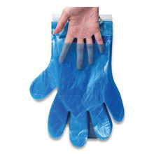 Load image into Gallery viewer, Inteplast Group wholesale. INTEPLAST Reddi-to-go Poly Gloves On Wicket, One Size, Clear, 8,000-carton. HSD Wholesale: Janitorial Supplies, Breakroom Supplies, Office Supplies.