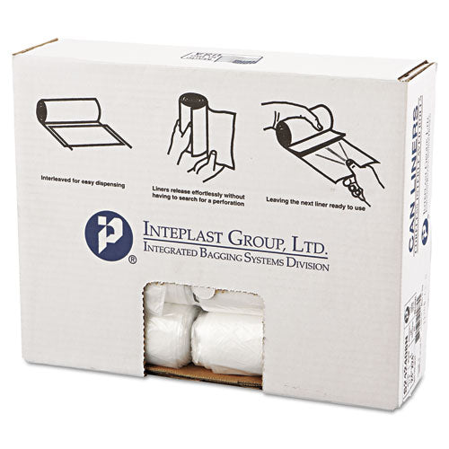 Inteplast Group wholesale. INTEPLAST High-density Commercial Can Liners, 10 Gal, 8 Microns, 24" X 24", Natural, 1,000-carton. HSD Wholesale: Janitorial Supplies, Breakroom Supplies, Office Supplies.