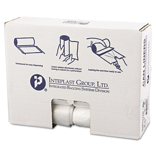 Inteplast Group wholesale. INTEPLAST High-density Interleaved Commercial Can Liners, 30 Gal, 13 Microns, 30" X 37", Clear, 500-carton. HSD Wholesale: Janitorial Supplies, Breakroom Supplies, Office Supplies.