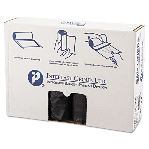 Inteplast Group wholesale. INTEPLAST High-density Interleaved Commercial Can Liners, 45 Gal, 12 Microns, 40" X 48", Black, 250-carton. HSD Wholesale: Janitorial Supplies, Breakroom Supplies, Office Supplies.