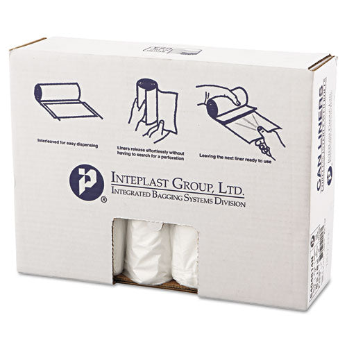 Inteplast Group wholesale. INTEPLAST High-density Interleaved Commercial Can Liners, 45 Gal, 14 Microns, 40" X 48", Clear, 250-carton. HSD Wholesale: Janitorial Supplies, Breakroom Supplies, Office Supplies.