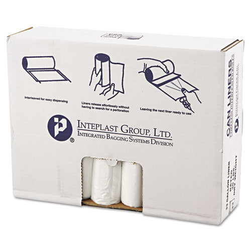 Inteplast Group wholesale. INTEPLAST High-density Commercial Can Liners Value Pack, 33 Gal, 10 Microns, 33" X 39", Clear, 500-carton. HSD Wholesale: Janitorial Supplies, Breakroom Supplies, Office Supplies.