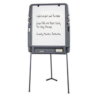 Iceberg wholesale. Portable Flipchart Easel With Dry Erase Surface, Resin, 35 X 30 X 73, Charcoal. HSD Wholesale: Janitorial Supplies, Breakroom Supplies, Office Supplies.