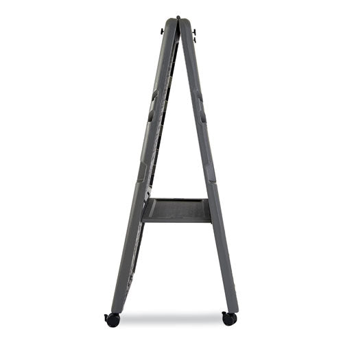 Iceberg wholesale. Presentation Flipchart Easel With Dry Erase Surface, Resin, 33w X 28d X 73h, Charcoal. HSD Wholesale: Janitorial Supplies, Breakroom Supplies, Office Supplies.