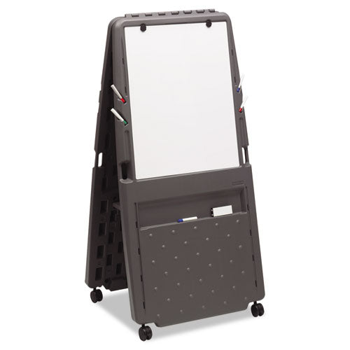 Iceberg wholesale. Presentation Flipchart Easel With Dry Erase Surface, Resin, 33w X 28d X 73h, Charcoal. HSD Wholesale: Janitorial Supplies, Breakroom Supplies, Office Supplies.