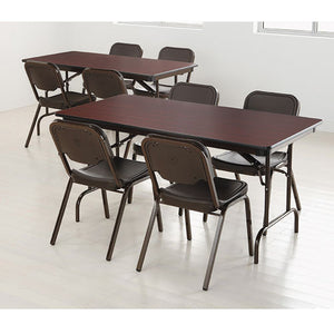 Iceberg wholesale. Premium Wood Laminate Folding Table, Rectangular, 60w X 30d X 29h, Mahogany. HSD Wholesale: Janitorial Supplies, Breakroom Supplies, Office Supplies.