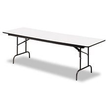 Load image into Gallery viewer, Iceberg wholesale. Premium Wood Laminate Folding Table, Rectangular, 96w X 30d X 29h, Gray-charcoal. HSD Wholesale: Janitorial Supplies, Breakroom Supplies, Office Supplies.