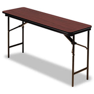 Iceberg wholesale. Premium Wood Laminate Folding Table, Rectangular, 60w X 18d X 29h, Mahogany. HSD Wholesale: Janitorial Supplies, Breakroom Supplies, Office Supplies.