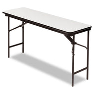 Iceberg wholesale. Premium Wood Laminate Folding Table, Rectangular, 60w X 18d X 29h, Gray-charcoal. HSD Wholesale: Janitorial Supplies, Breakroom Supplies, Office Supplies.