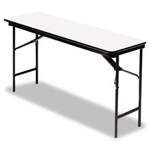 Load image into Gallery viewer, Iceberg wholesale. Premium Wood Laminate Folding Table, Rectangular, 72w X 18d X 29h, Gray-charcoal. HSD Wholesale: Janitorial Supplies, Breakroom Supplies, Office Supplies.