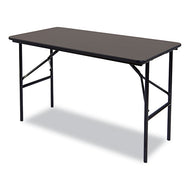 Iceberg wholesale. Economy Wood Laminate Folding Table, Rectangular, 48w X 24d X 29h, Walnut. HSD Wholesale: Janitorial Supplies, Breakroom Supplies, Office Supplies.