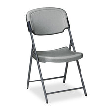 Load image into Gallery viewer, Iceberg wholesale. Rough &#39;n Ready Folding Chair, Charcoal Seat-charcoal Back, Silver Base. HSD Wholesale: Janitorial Supplies, Breakroom Supplies, Office Supplies.