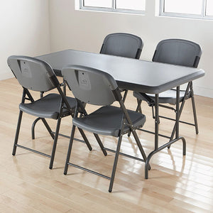 Iceberg wholesale. Rough 'n Ready Folding Chair, Charcoal Seat-charcoal Back, Silver Base. HSD Wholesale: Janitorial Supplies, Breakroom Supplies, Office Supplies.