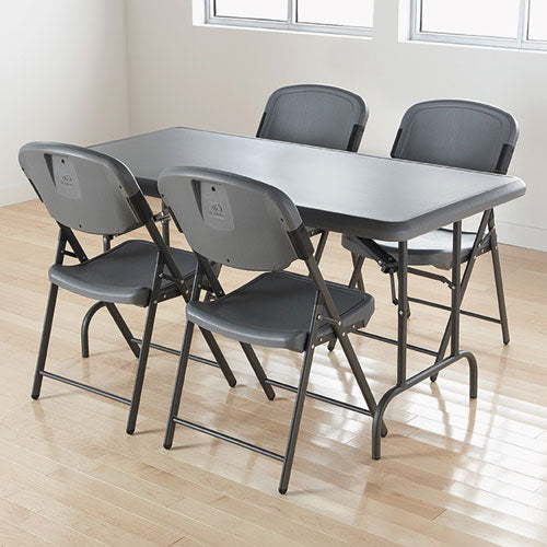 Iceberg wholesale. Rough 'n Ready Folding Chair, Charcoal Seat-charcoal Back, Silver Base. HSD Wholesale: Janitorial Supplies, Breakroom Supplies, Office Supplies.