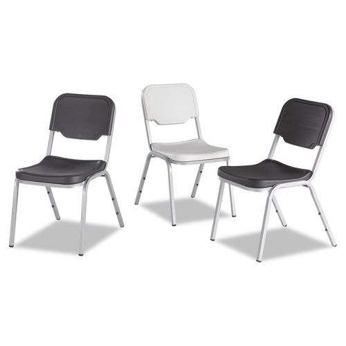 Iceberg wholesale. Rough 'n Ready Original Stack Chair, Black Seat-black Back, Silver Base, 4-carton. HSD Wholesale: Janitorial Supplies, Breakroom Supplies, Office Supplies.