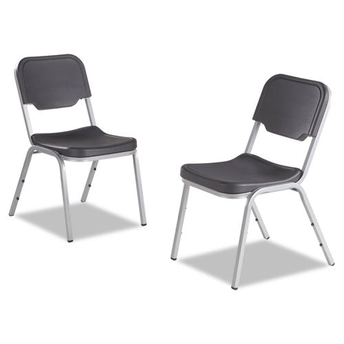 Iceberg wholesale. Rough 'n Ready Original Stack Chair, Black Seat-black Back, Silver Base, 4-carton. HSD Wholesale: Janitorial Supplies, Breakroom Supplies, Office Supplies.