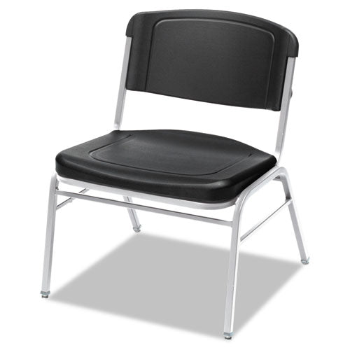 Iceberg wholesale. Rough 'n Ready Big And Tall Stack Chair, Black Seat-black Back, Silver Base, 4-carton. HSD Wholesale: Janitorial Supplies, Breakroom Supplies, Office Supplies.