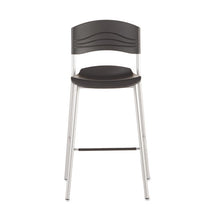 Load image into Gallery viewer, Iceberg wholesale. Caféworks Bistro Stool, Graphite Seat-graphite Back, Silver Base. HSD Wholesale: Janitorial Supplies, Breakroom Supplies, Office Supplies.