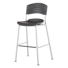 Load image into Gallery viewer, Iceberg wholesale. Caféworks Bistro Stool, Graphite Seat-graphite Back, Silver Base. HSD Wholesale: Janitorial Supplies, Breakroom Supplies, Office Supplies.