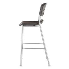 Load image into Gallery viewer, Iceberg wholesale. Caféworks Bistro Stool, Graphite Seat-graphite Back, Silver Base. HSD Wholesale: Janitorial Supplies, Breakroom Supplies, Office Supplies.