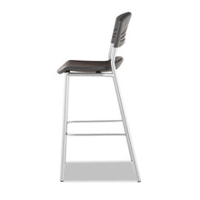 Load image into Gallery viewer, Iceberg wholesale. Caféworks Bistro Stool, Graphite Seat-graphite Back, Silver Base. HSD Wholesale: Janitorial Supplies, Breakroom Supplies, Office Supplies.