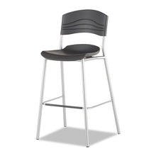 Load image into Gallery viewer, Iceberg wholesale. Caféworks Bistro Stool, Graphite Seat-graphite Back, Silver Base. HSD Wholesale: Janitorial Supplies, Breakroom Supplies, Office Supplies.