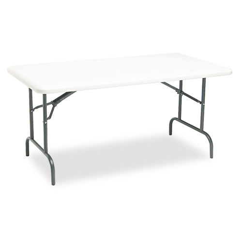 Iceberg wholesale. Indestructables Too 1200 Series Folding Table, 60w X 30d X 29h, Platinum. HSD Wholesale: Janitorial Supplies, Breakroom Supplies, Office Supplies.