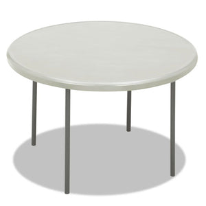 Iceberg wholesale. Indestructables Too 1200 Series Resin Folding Table, 48 Dia X 29h, Platinum. HSD Wholesale: Janitorial Supplies, Breakroom Supplies, Office Supplies.