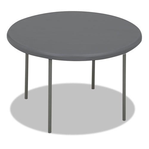 Iceberg wholesale. Indestructables Too 1200 Series Resin Folding Table, 48 Dia X 29h, Charcoal. HSD Wholesale: Janitorial Supplies, Breakroom Supplies, Office Supplies.