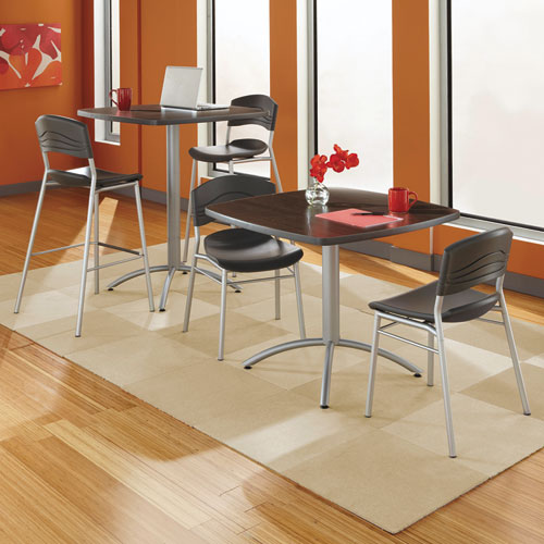 Iceberg wholesale. Caféworks Table, 36w X 36d X 30h, Walnut-silver. HSD Wholesale: Janitorial Supplies, Breakroom Supplies, Office Supplies.