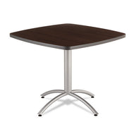 Iceberg wholesale. Caféworks Table, 36w X 36d X 30h, Walnut-silver. HSD Wholesale: Janitorial Supplies, Breakroom Supplies, Office Supplies.