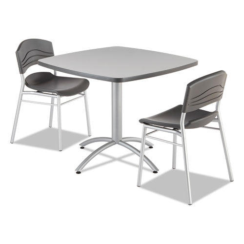 Iceberg wholesale. Caféworks Table, 36w X 36d X 30h, Gray-silver. HSD Wholesale: Janitorial Supplies, Breakroom Supplies, Office Supplies.