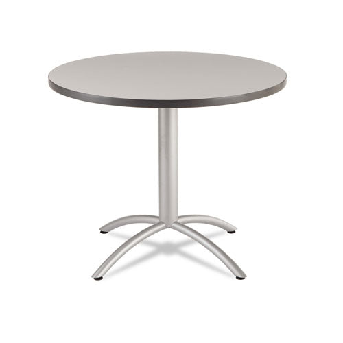 Iceberg wholesale. Caféworks Table, 36 Dia X 30h, Gray-silver. HSD Wholesale: Janitorial Supplies, Breakroom Supplies, Office Supplies.