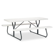 Load image into Gallery viewer, Iceberg wholesale. Indestructables Too 1200 Series Resin Picnic Table, 72w X 30d, Platinum-gray. HSD Wholesale: Janitorial Supplies, Breakroom Supplies, Office Supplies.